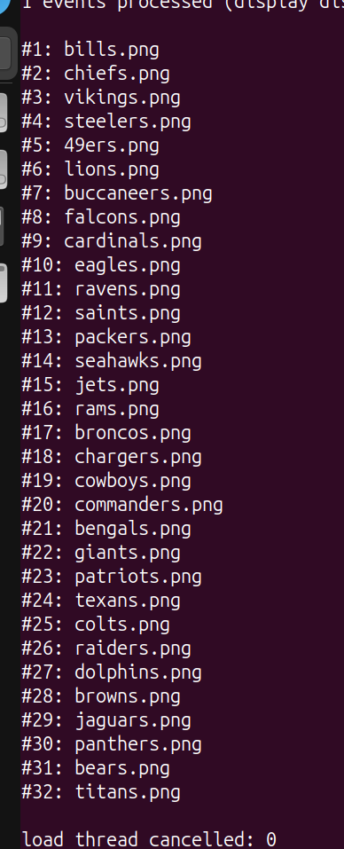 #1: bills.png, #2: chiefs.png, #3: vikings.png, #4: steelers.png, #5: 49ers.png, #6: lions.png, #7: buccaneers.png, #8: falcons.png, #9: cardinals.png, #10: eagles.png, #12: saints.png, #13: packers.png, #14: seahawks.png, #15: jets.png, #16: rams.png, #17: broncos.png, #18: chargers.png, #19: cowboys.png, #20: commanders.png, #21: bengals.png, #22: giants.png, #23: patriots.png, #24: texans.png, #25: colts.png, #26: raiders.png, #27: dolphins.png, #28: browns.png, #29: jaguars.png, #30: panthers.png, #31: bears.png, #32: titans.png